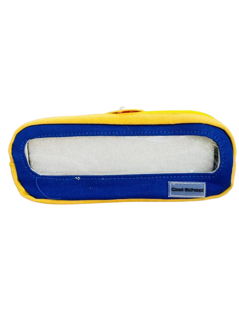 Trousse Cool School - bleu & jaune