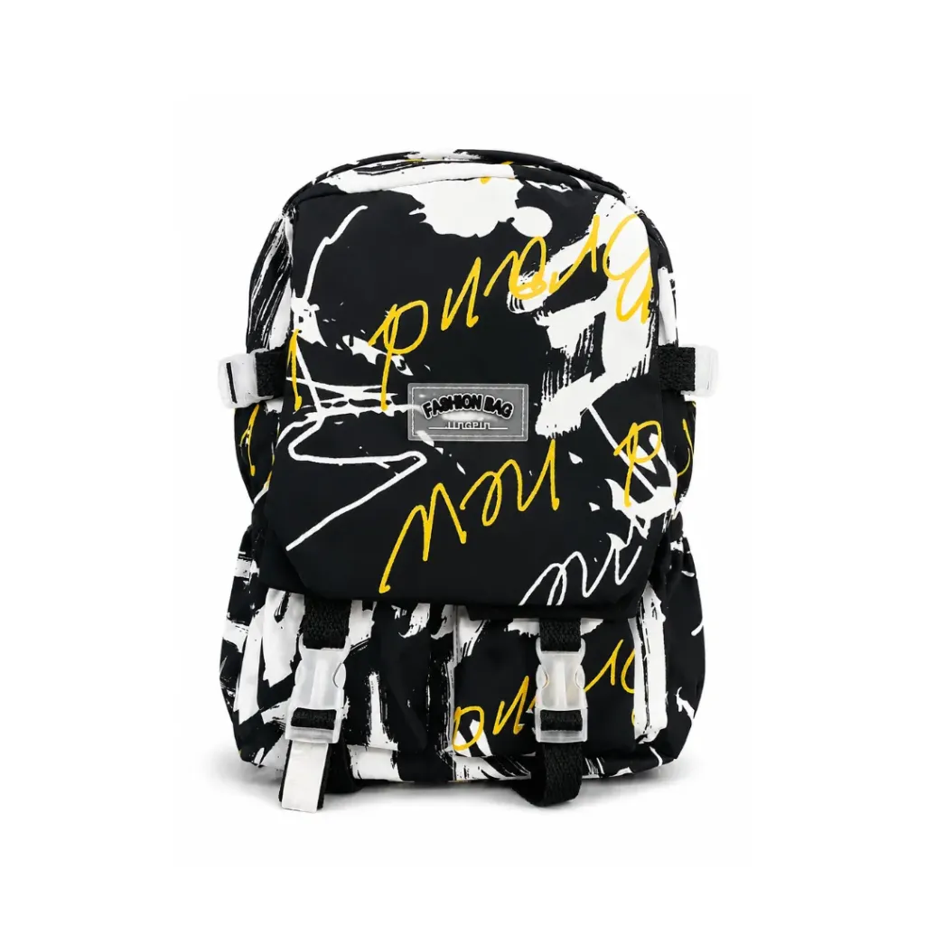 Sac à Dos Graffiti Noir & Jaune
