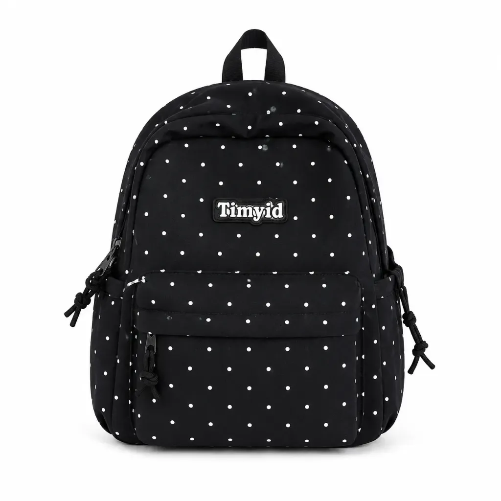 [SAC-C017] Sac à Dos Étudiant à Points - Noir