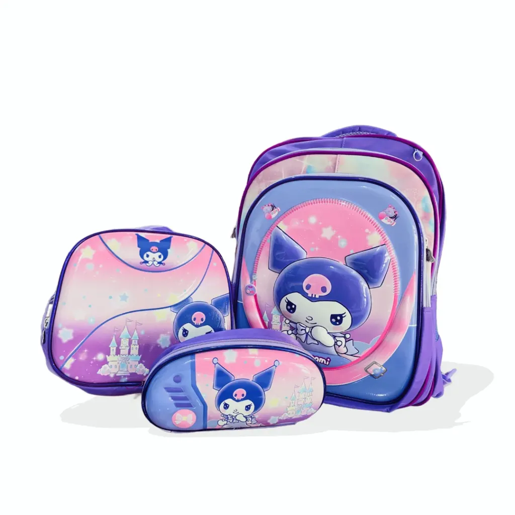 [SAC3-004] SAC à dos 3 pièces - Violet (fille)