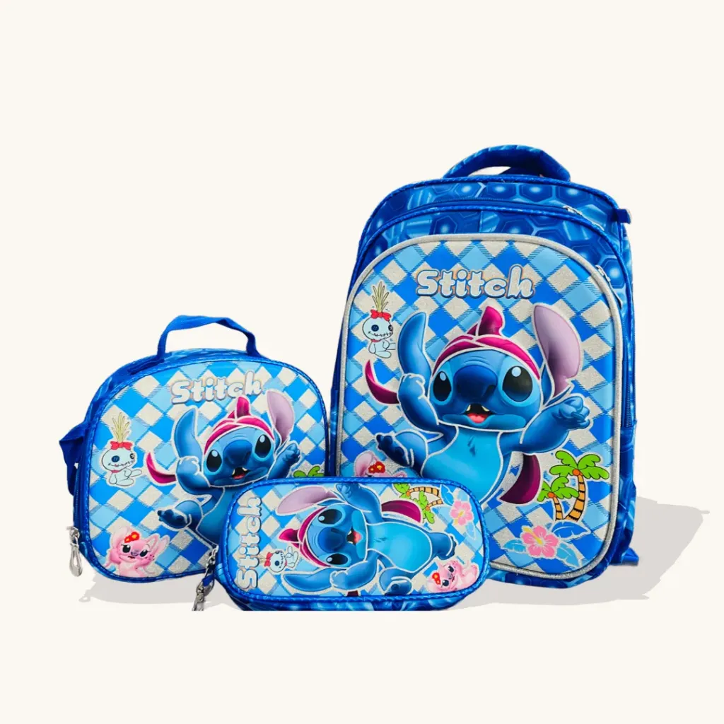 [SAC3-005] SAC à dos 3 pièces - Stitch (garçon)