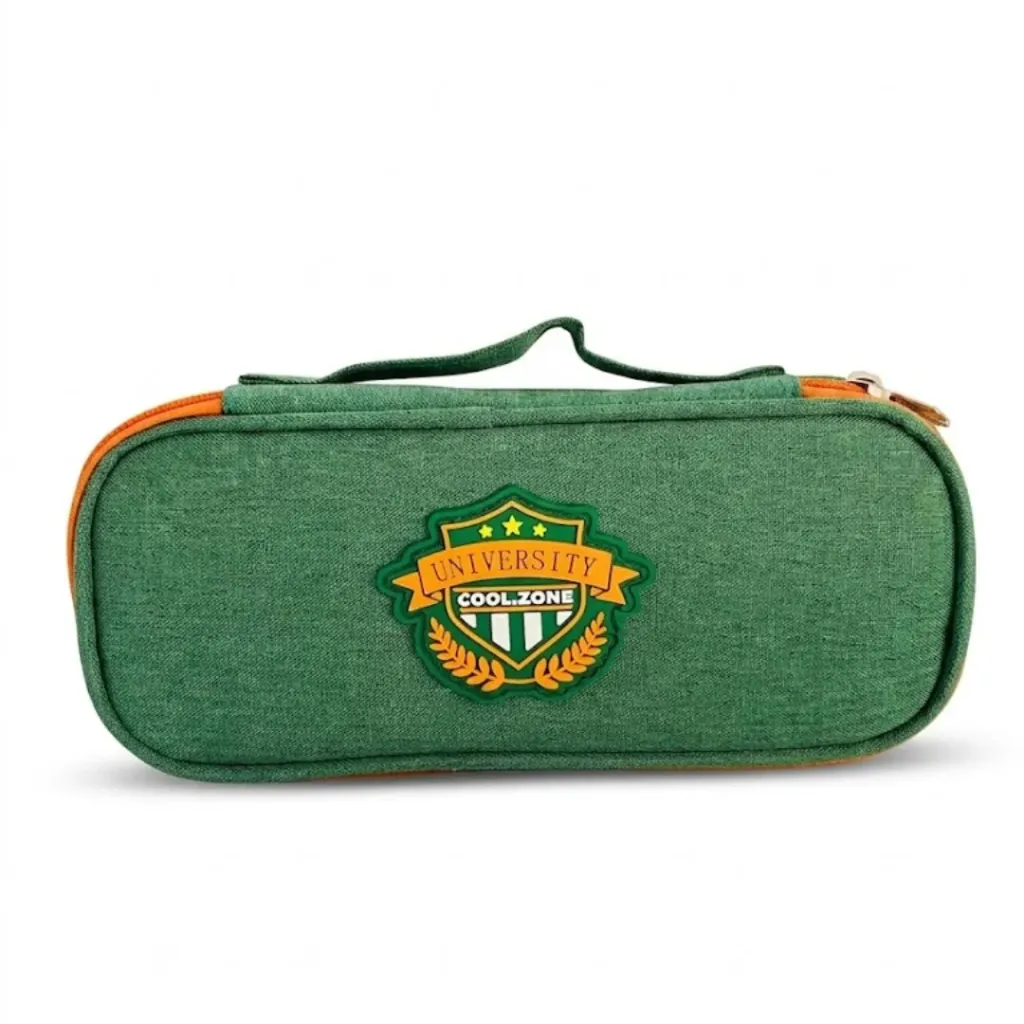 [TR-003] Trousse "Cool Zone" (Modèle "University") - Vert & Orangé
