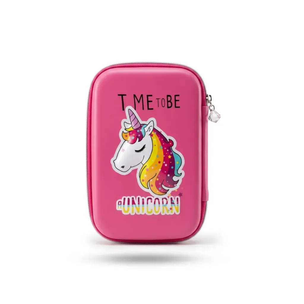 [TR-022] Trousse 3D "Time to be" Unicorne - Rose