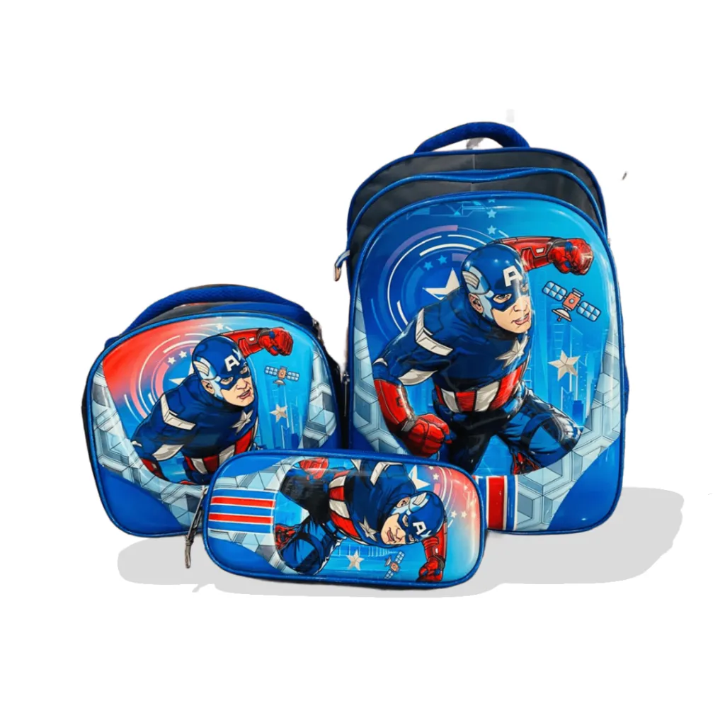 [SAC3-019] SAC à dos 3 pièces - Captain America (3P)