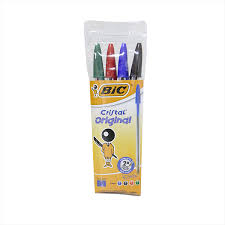 [6192449004795] POCHETTE 4 STYLO A BILLE CRISTAL ORIGINAL BIC
